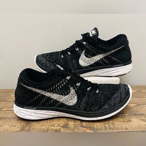 Nike Flyknit Lunar 3 'Oreo' Running Shoes 698181-010 Men’s Size 10.5